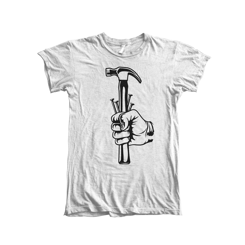 Hand Holding Hammer and Nails Svg / Hammer and Common Nails Etsy