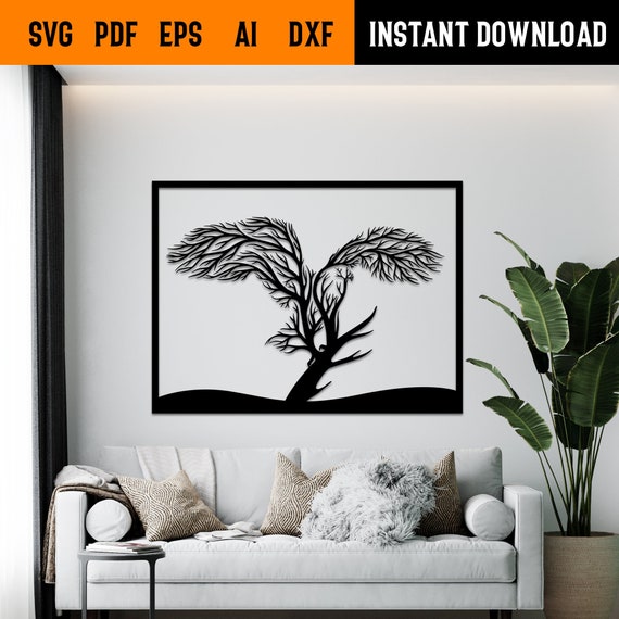 American Bald Eagle Wall Art Svgdxf EPSAI and PDF - Etsy