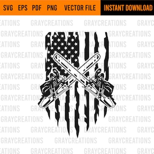 US chainsaw svg / wood cutting tools svg /  lumberjack svg / logging svg