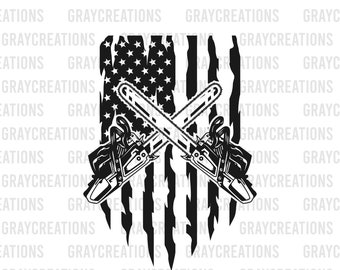 US chainsaw svg / wood cutting tools svg /  lumberjack svg / logging svg