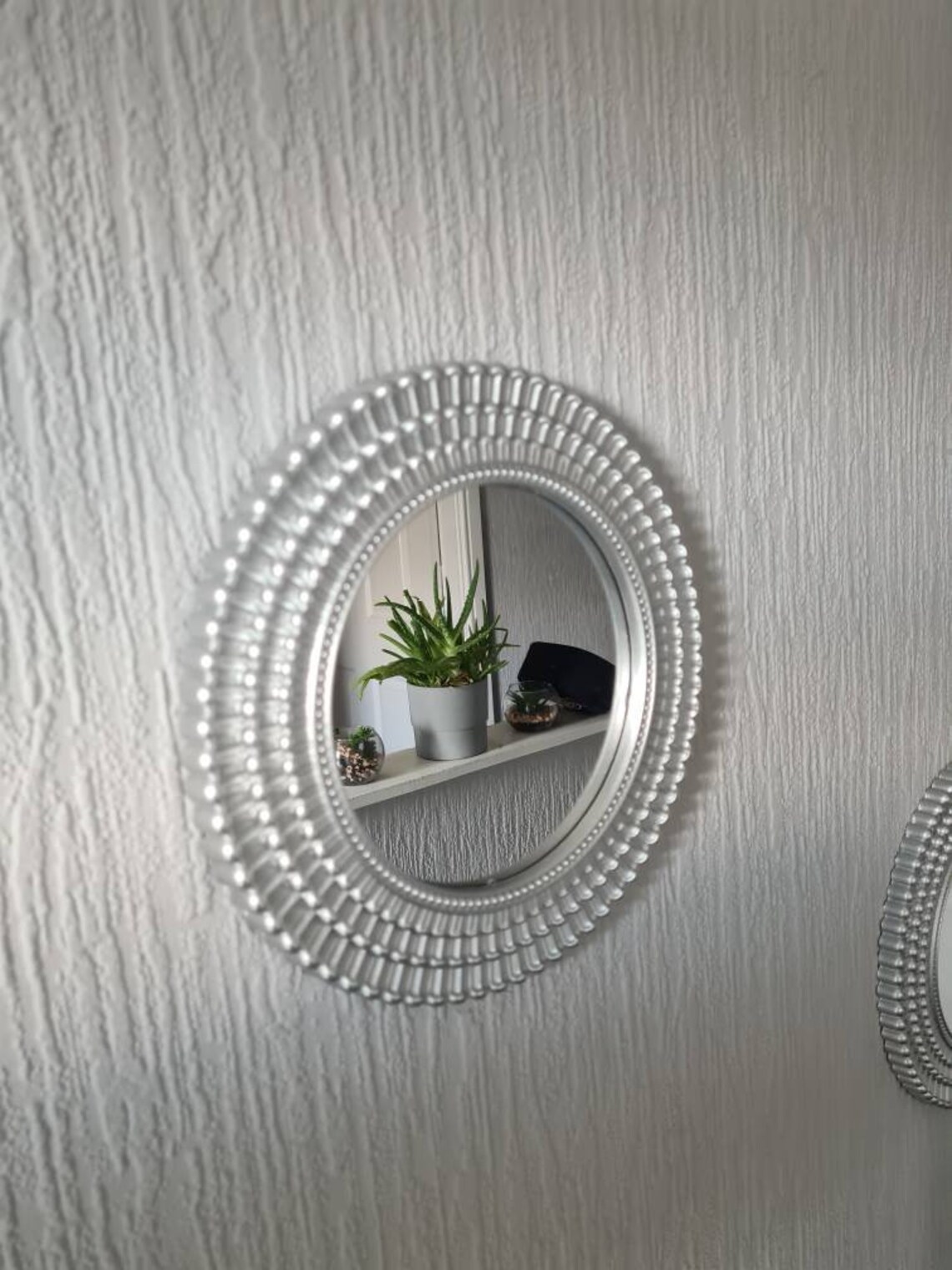 Three Round Moroccan Silver Mirrors Wall Mounted Home Décor Etsy