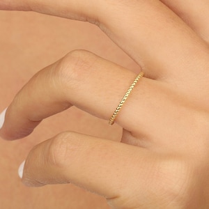 18K Gold Initial Women Rings, Initial Dainty Eternity Rings, 14K  White Gold Women Rings, Dainty Engagement Rings, Gift For Her, Mother Gift