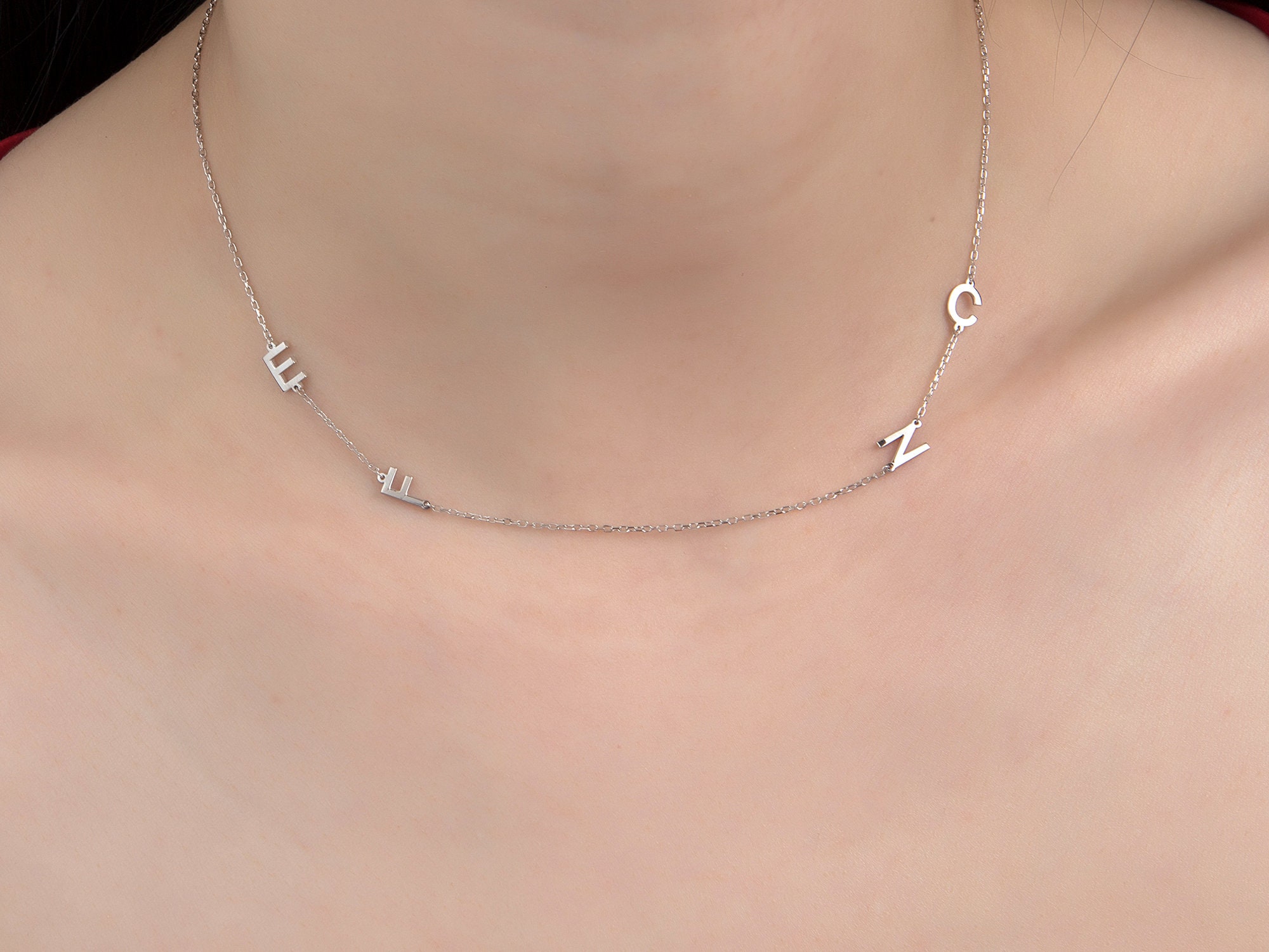 CENWA Collana Iniziale Oro Rosa A Forma Di Cuore, Acciaio Inossidabile Ipoallergenico, Lettere A-Z, Ciondolo 2 Cm, Regalo Per Donna E Ragazza