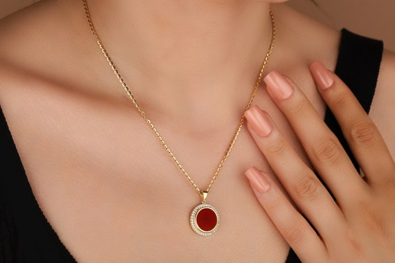 Carnelian Handmade Delicate Necklace Jewelry, Women Gold Genuine Carnelian Pendant, Natural Healing Carnelian Raw Crystal Chic Necklace
