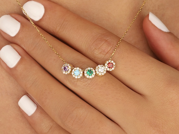 Family birthstone jewelry shop for mom