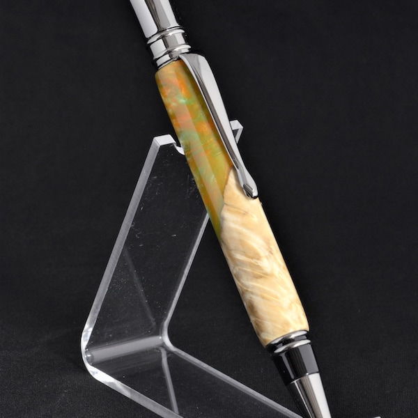 Custom Handmade Pen | Acrylic | Wood Burl | Executive | Hand Turned