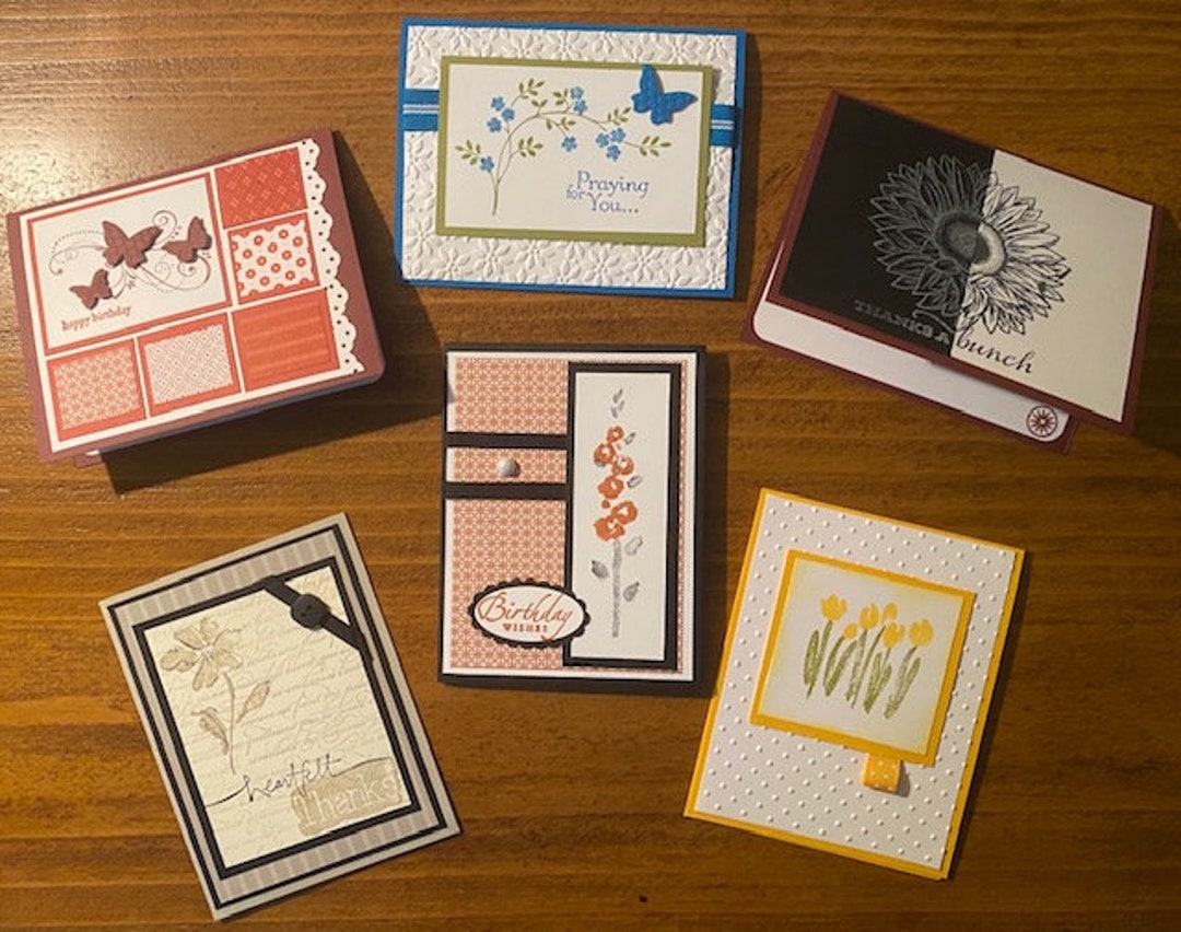 Set of 6 Handmade Stampin' Up! Greeting Cards - Etsy