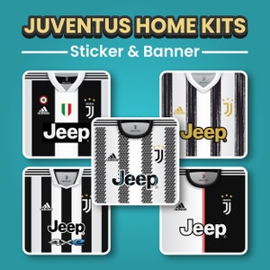 Juventus Home Kits - Jersey - Printable Stickers & Editable - Original Art
