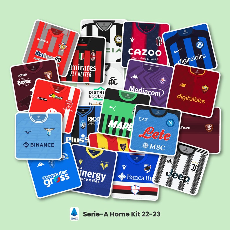 Seriea Home Kit 2223, Digital & Printable for Anything Juventus Roma