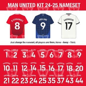Manchester United 24-25 Nameset | Vector Pack