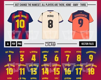 Barcelona Kit 25-26 Nameset | Vector Pack | Digital Product