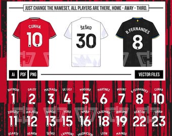 Man United 25-26 Nameset | Vector Pack | Digital Product