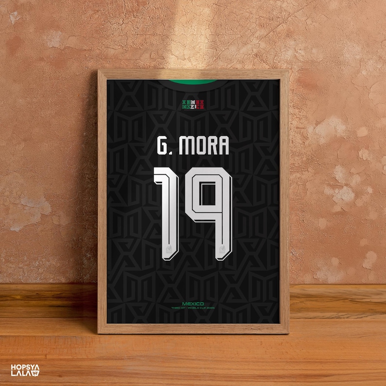 Mexico World Cup 2026 - Home, Away, Third Kit Nameset | Vector Pack I Digital Jersey | Football Printable image 9