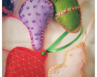 Handmade Felt Christmas Ornaments