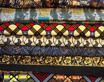 High quality African Wax Print 100% Cotton Fabrics. - Free Shipping.
