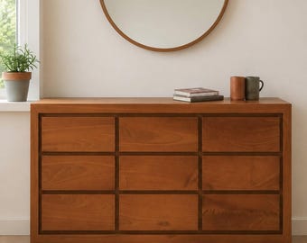 9-drawer solid wood sideboard