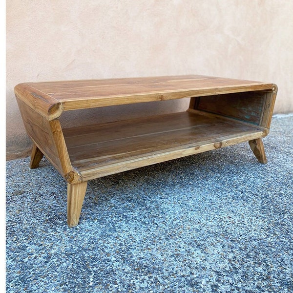 Table basse en teck recyclé 113 cm