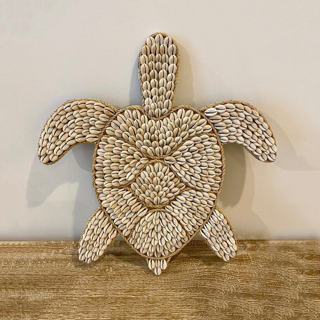 Turtle Shell Wall Sea Turtle With Seashells, Wall Decoration - Etsy