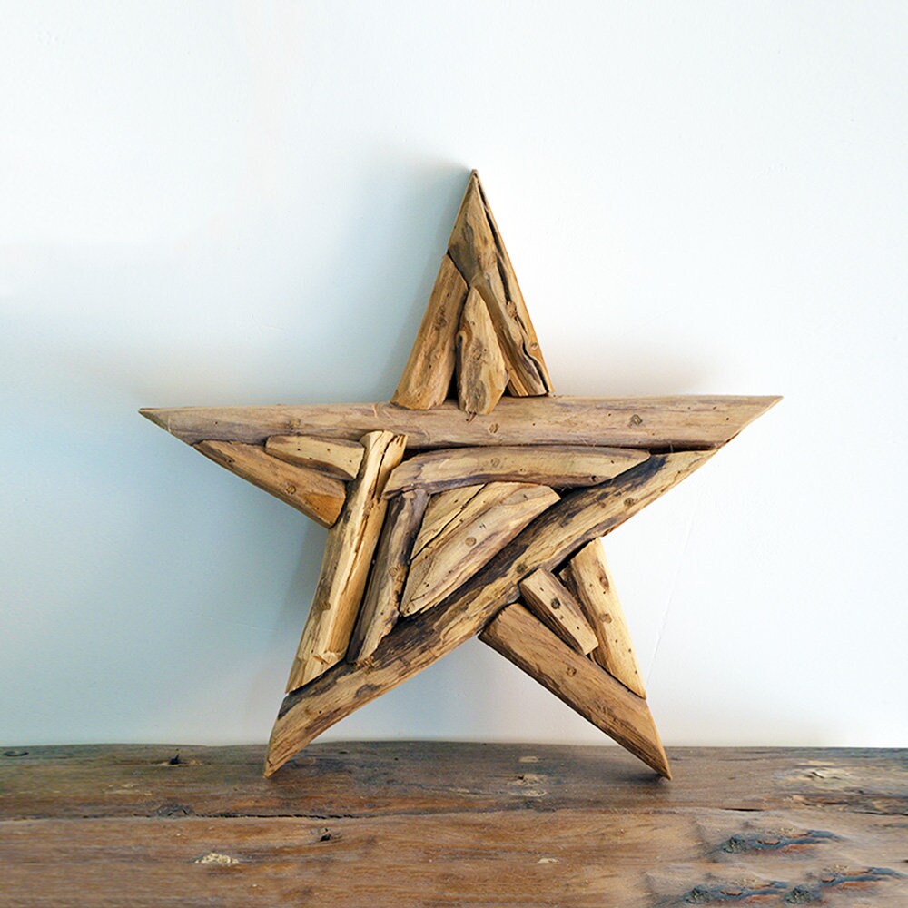 Etoile en Teck, Étoile Bois, Déco Murale