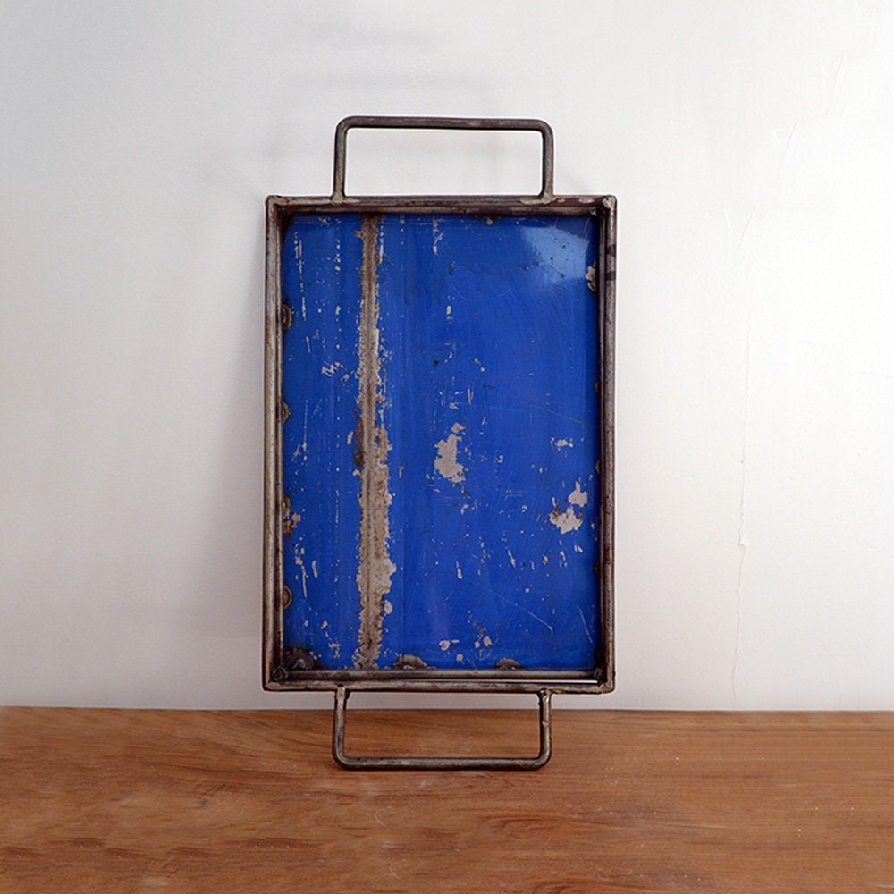 Plateaux en Métal Recyclé, Déco Indus