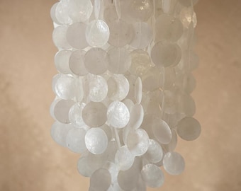 Natural mother-of-pearl chandelier, boho pendant light, mother-of-pearl pendant light