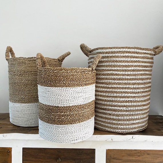 Panier haut en matière végétale