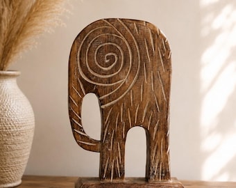 Wooden elephant, elephant statuette