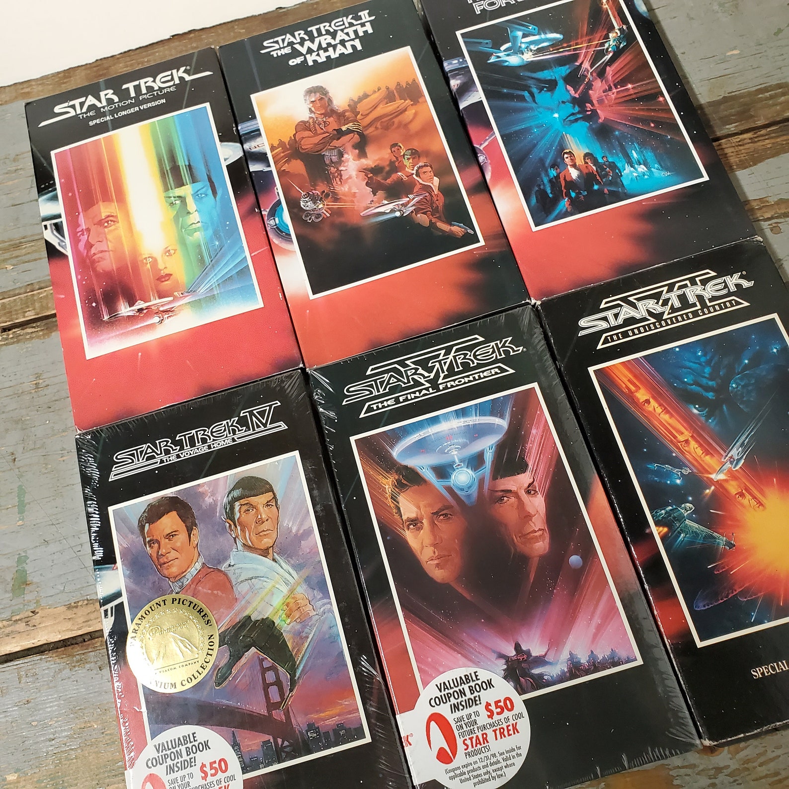 star trek vhs movie collection