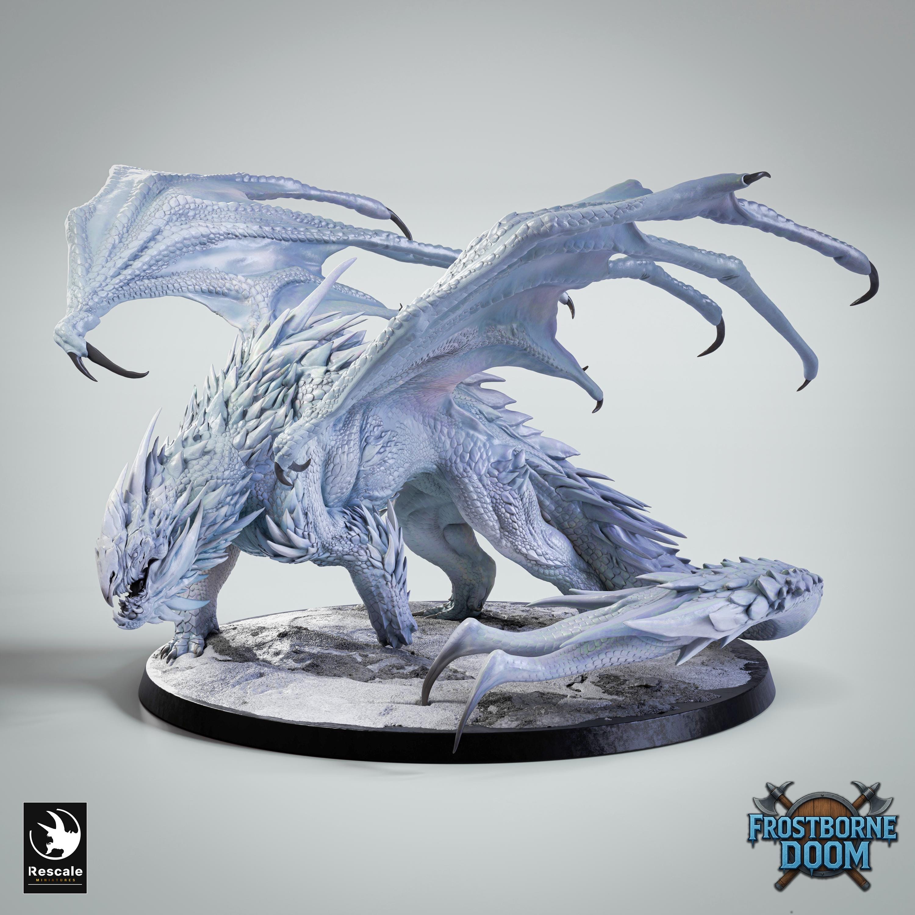 White ice dragon - Etsy México, image size:3000x3000