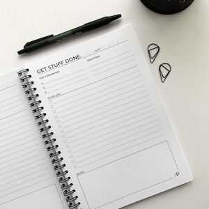 To do list notebook - productivity planner - A5 stationery