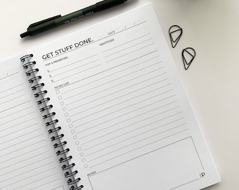 To do list notebook - productivity planner - A5 stationery