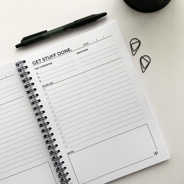 Carnet de liste de tâches - planificateur de productivité - Papeterie A5