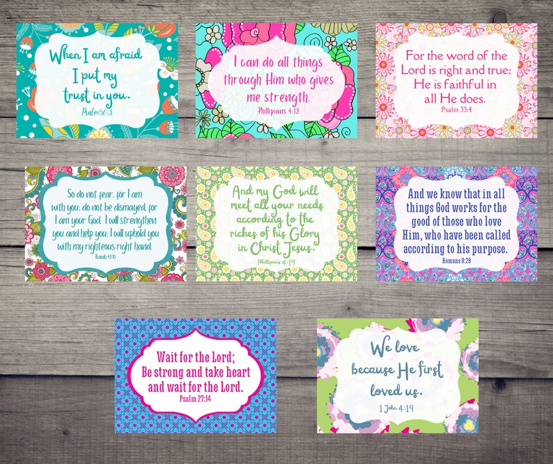 Digital Download - Scripture Cards - Etsy