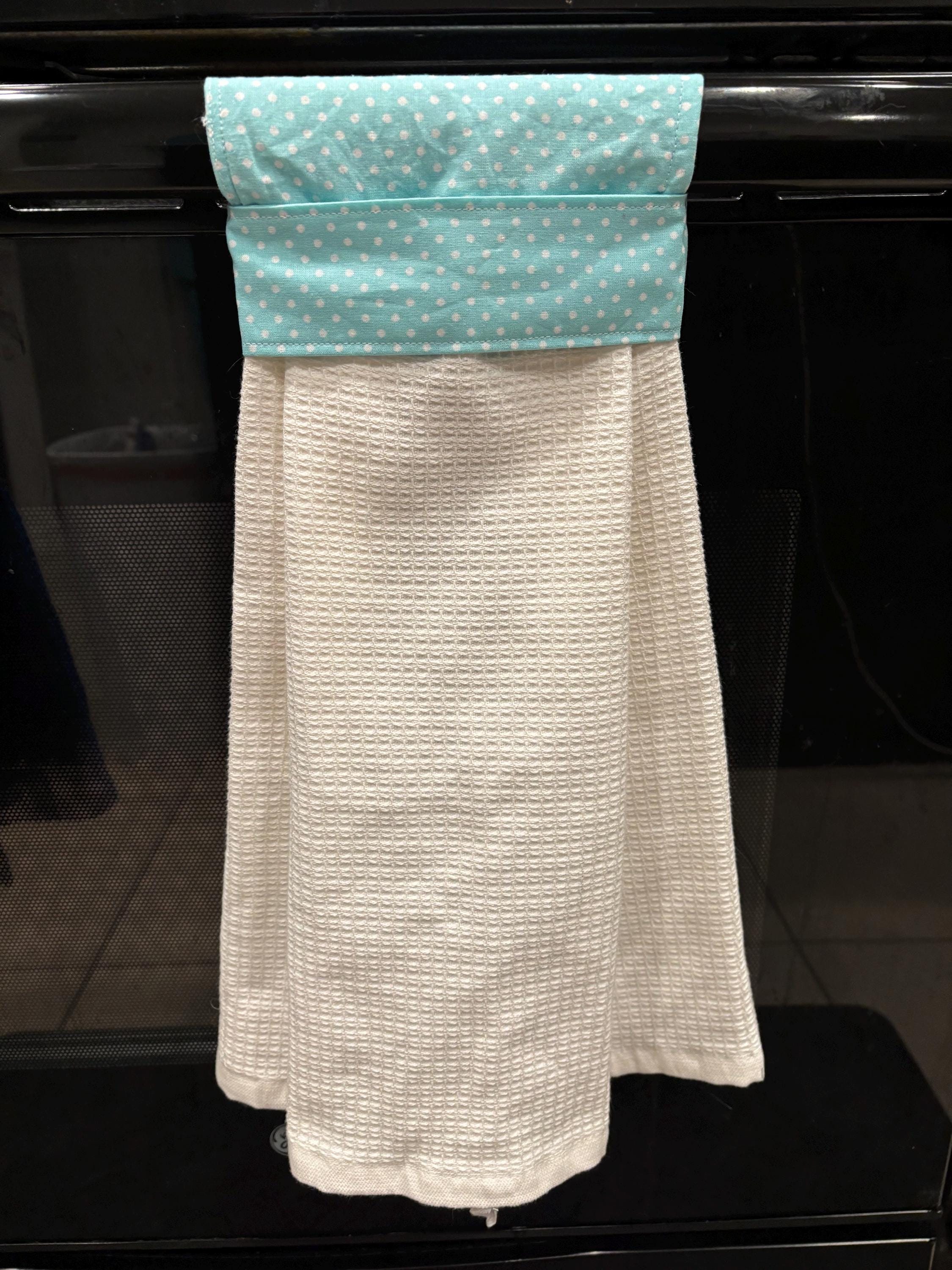 Dish towel with hanging loop, kitchen tea towels, stove oven handle cloth, home decoration, hostess new home gift