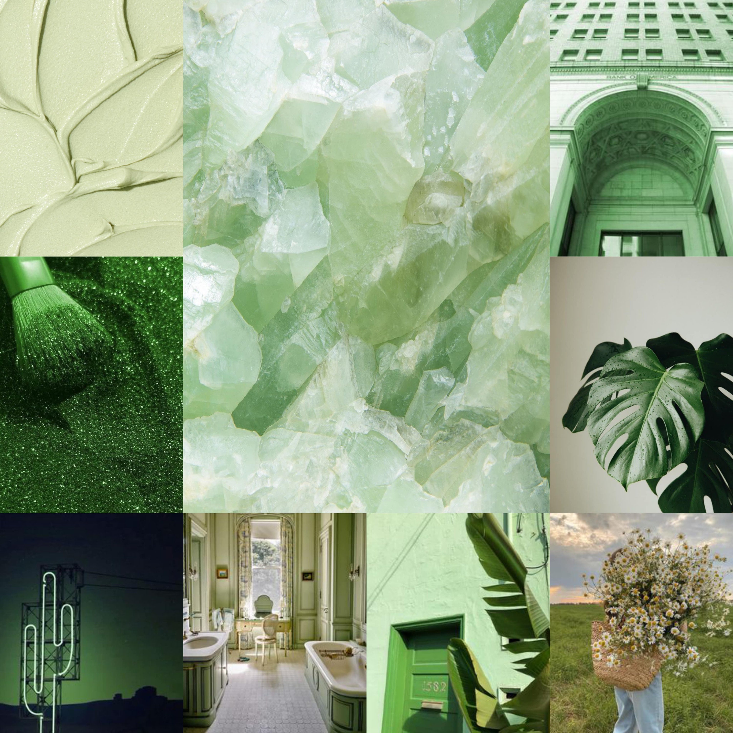 Elaaj Sage Green Aesthetic Wall Collage Kit