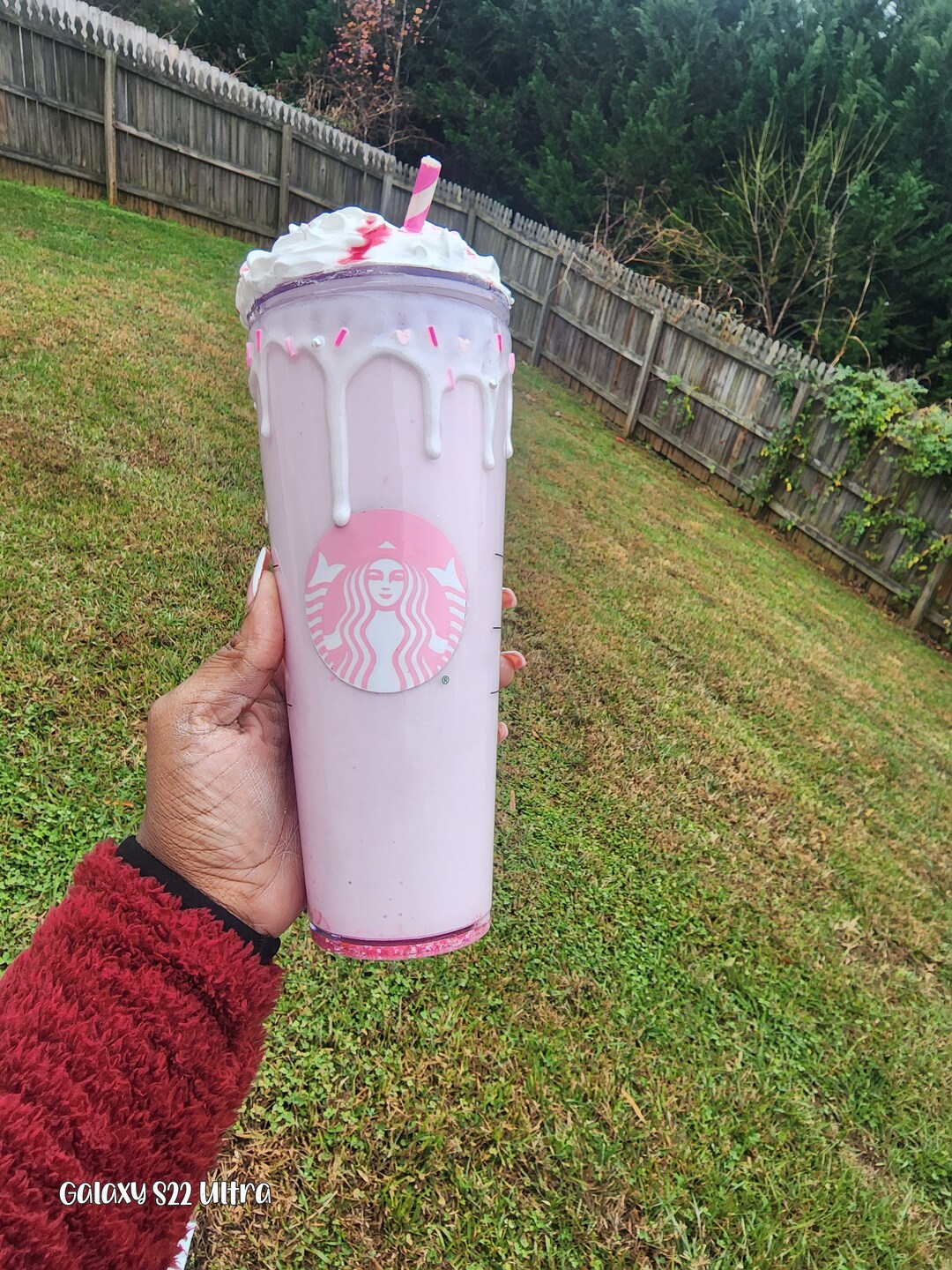 Pink Starbucks Snow Globe Tumbler, Glitter Starbucks Snowglobe, Pink