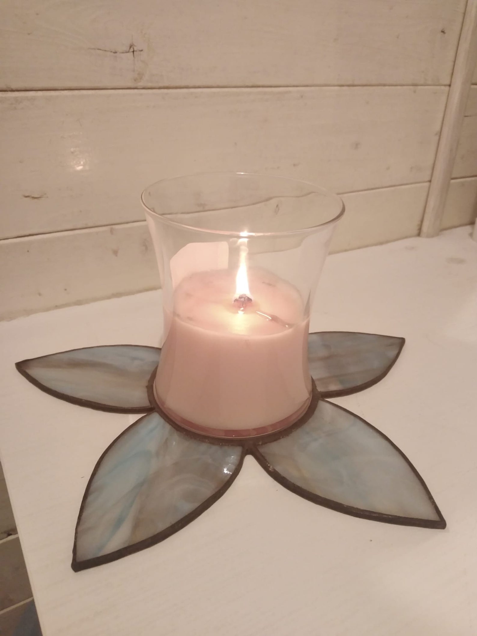 Handmade tiffanystyle glass candle holder customizable colors Etsy