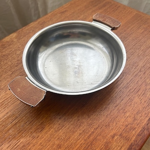 Vintage STÅK Stainless Steel Bowl with Removable Wooden Handles – Scandinavian Modern