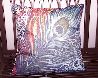 Feather Design Throw Pillow