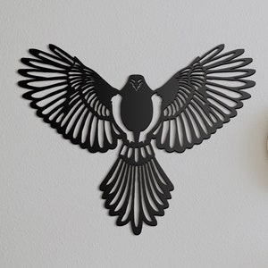 Geometric Legendary Phoenix Falcon Roc Bird Wooden Wall Art Decor Wood Wood Wall Mythical Sign Panel Picture Living Room Gift