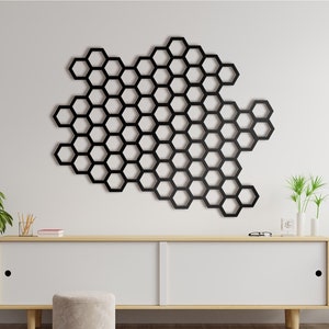 Wooden Honeycomb Wall Art Decorative Wall | Homedecor Ornament Figure Hangings