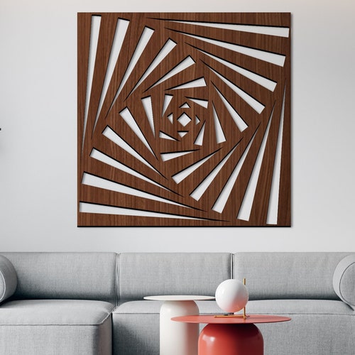 Wooden Wall Art Square in Depth Decorative Panel Picture Wall Etsy