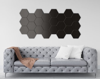 Hexagon Wooden Wall Panels, Mosaic Panels, Hexagon Honeycomb Wall Panel, Elegant Wood Decor, Bedroom Decoration, Living Room Wall Decor