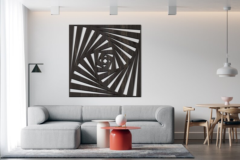 Wooden Wall Art Square in Depth Decorative Panel Picture Wall Etsy