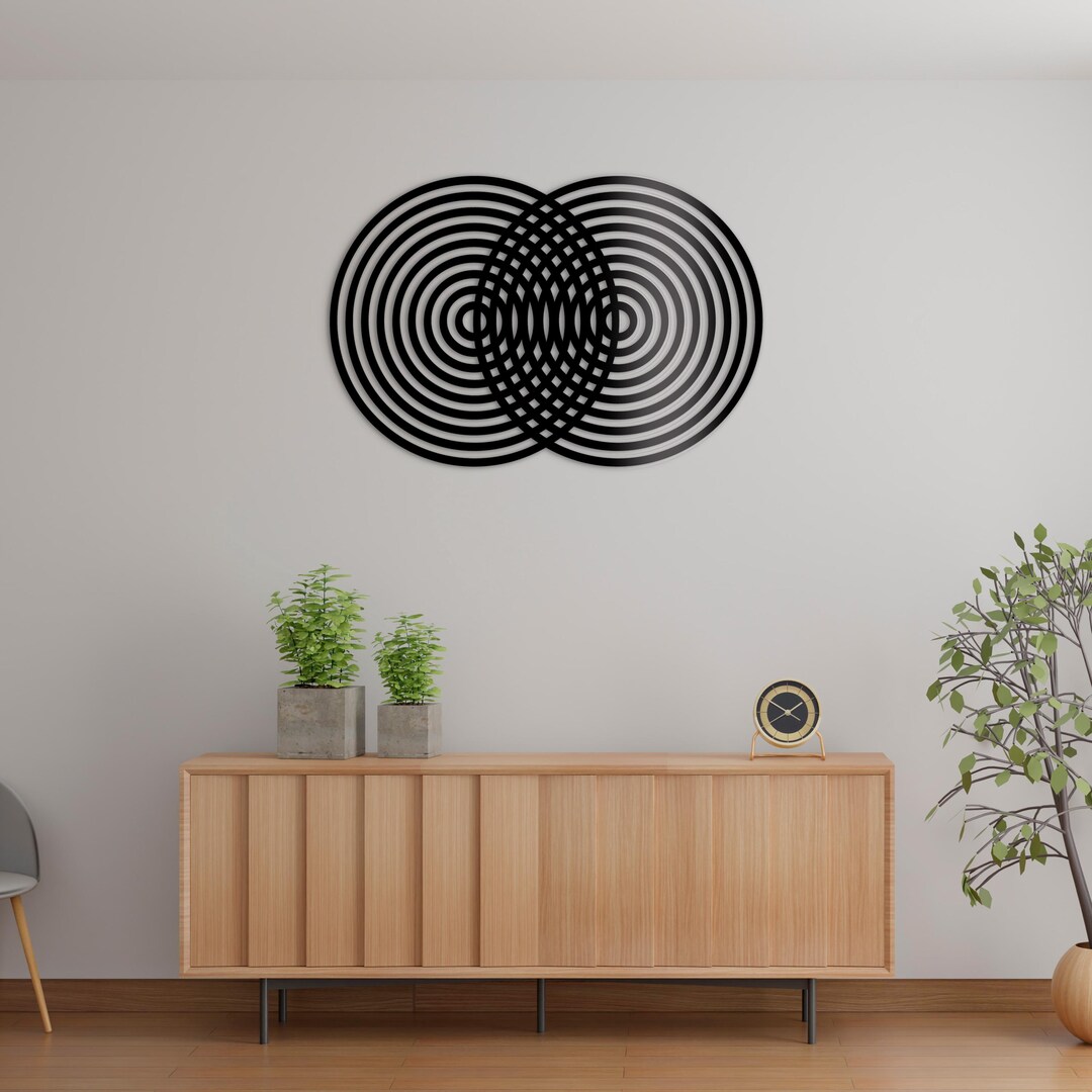 Ellipses Nested Wood Wall Art Decor Wooden Nursery Bedroom Wood Wall ...