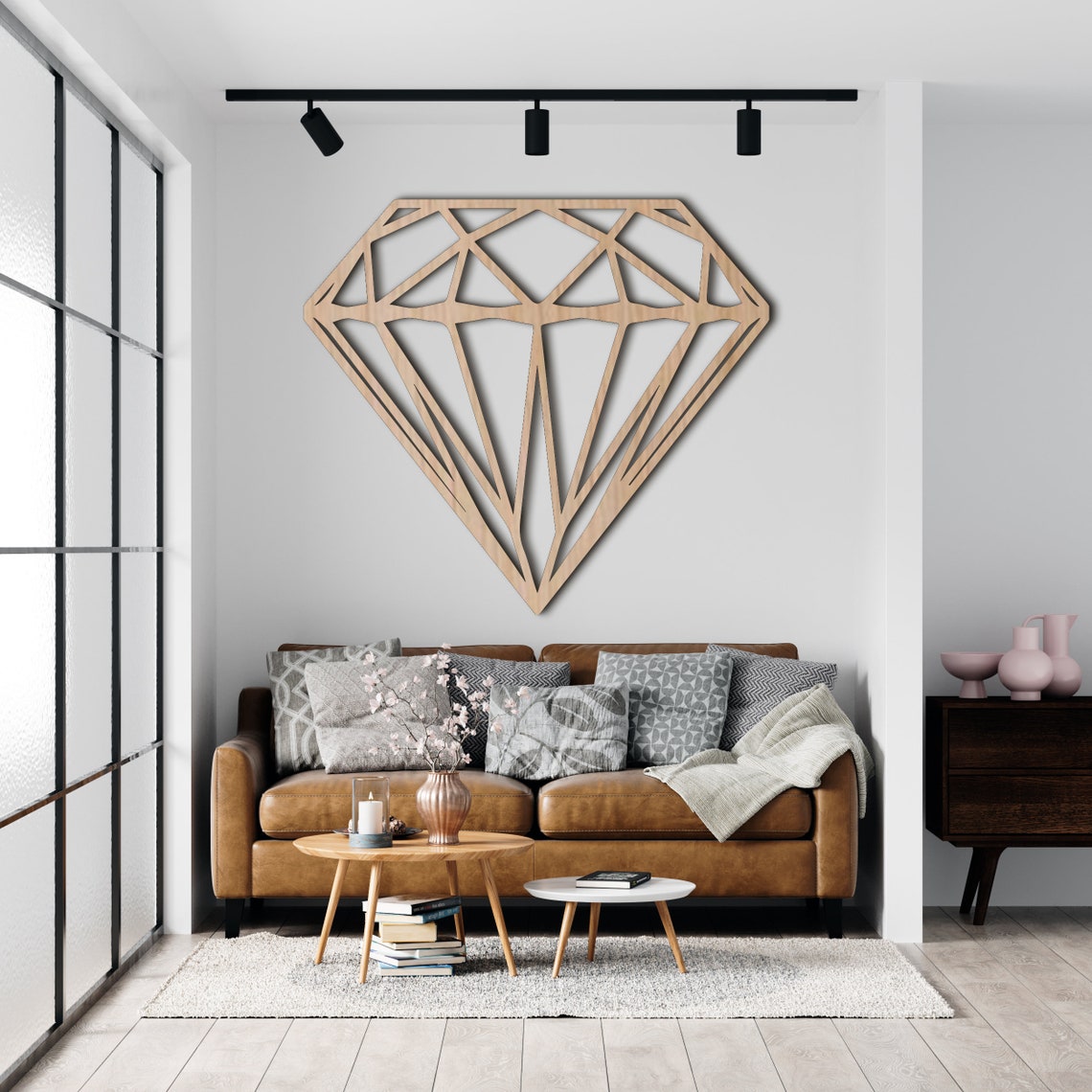 Wooden Geometric Diamond Wall Decor Wood Wall Art Home Decor - Etsy
