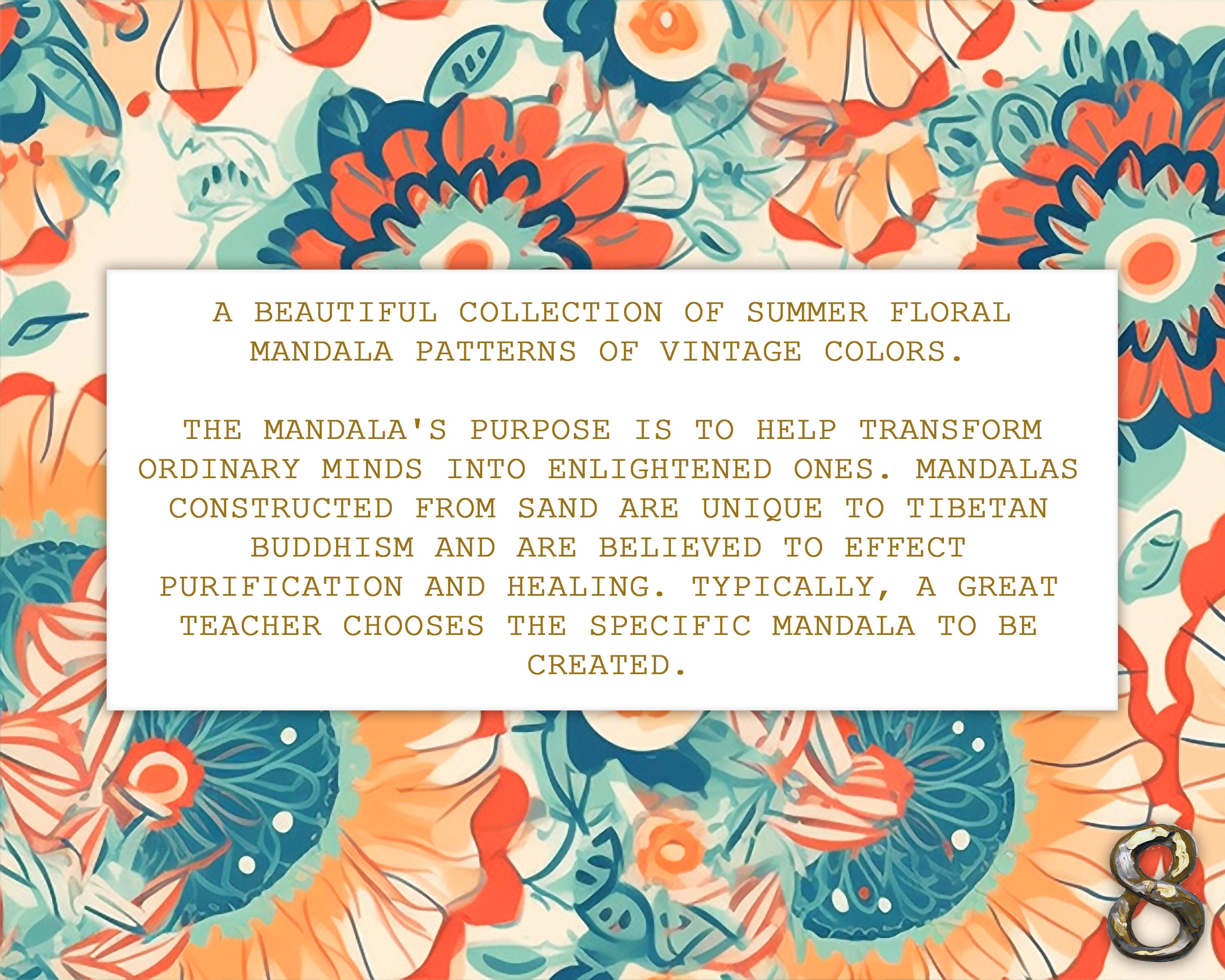 Boho Floral Libbey Glass Wrap Png Bundle, Retro Flower Mandala 16oz ...