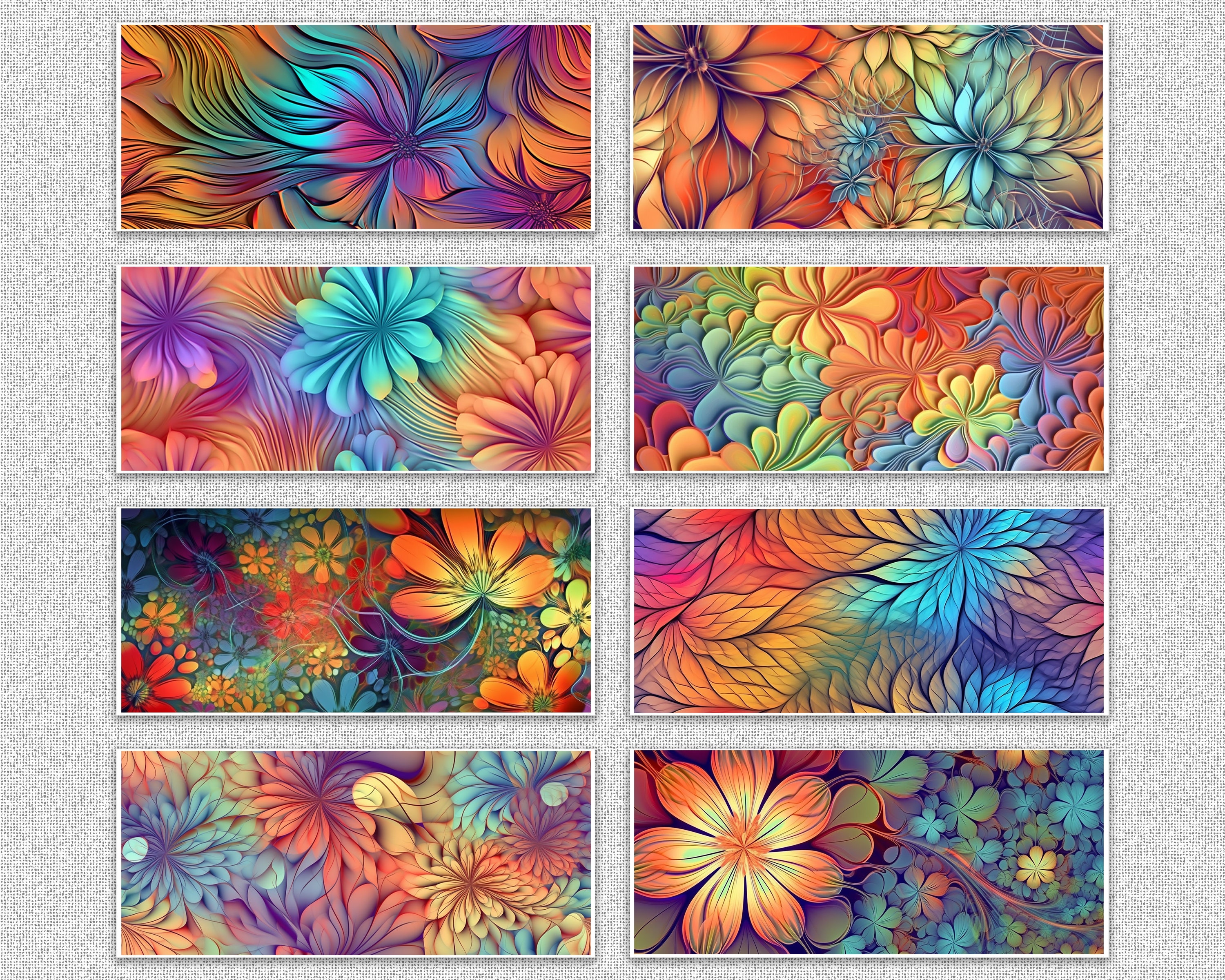 Groovy Floral Libbey Glass Wrap Png Bundle, Summer Tie Dye Flower 16oz ...