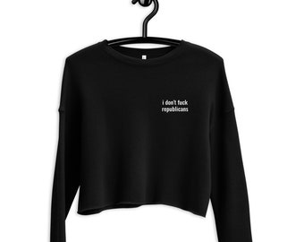 Bluza Crop - nie rucham republikanów
