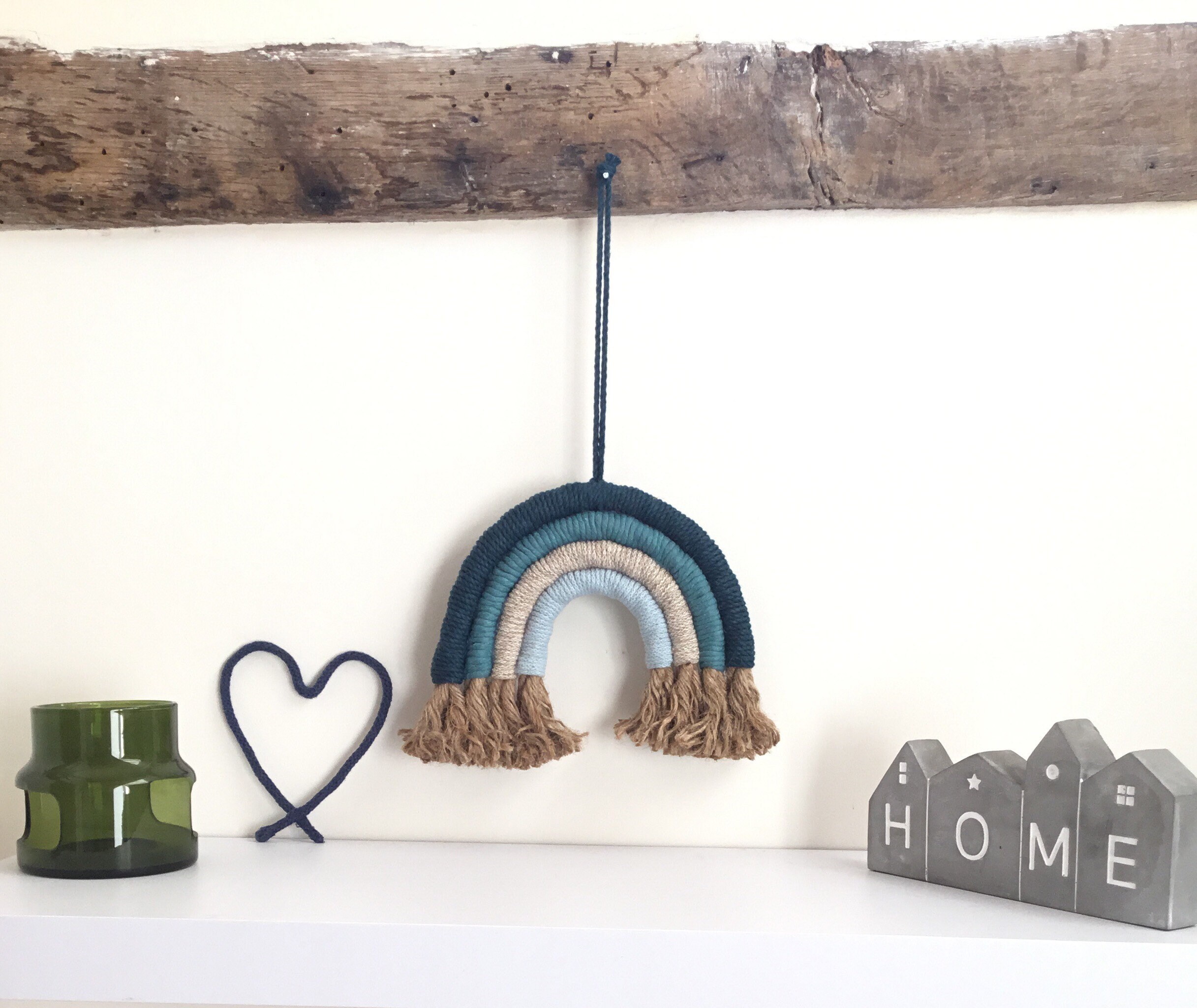 Handmade Macrame Rainbow // Arc en Ciel Wall Decoration Decor